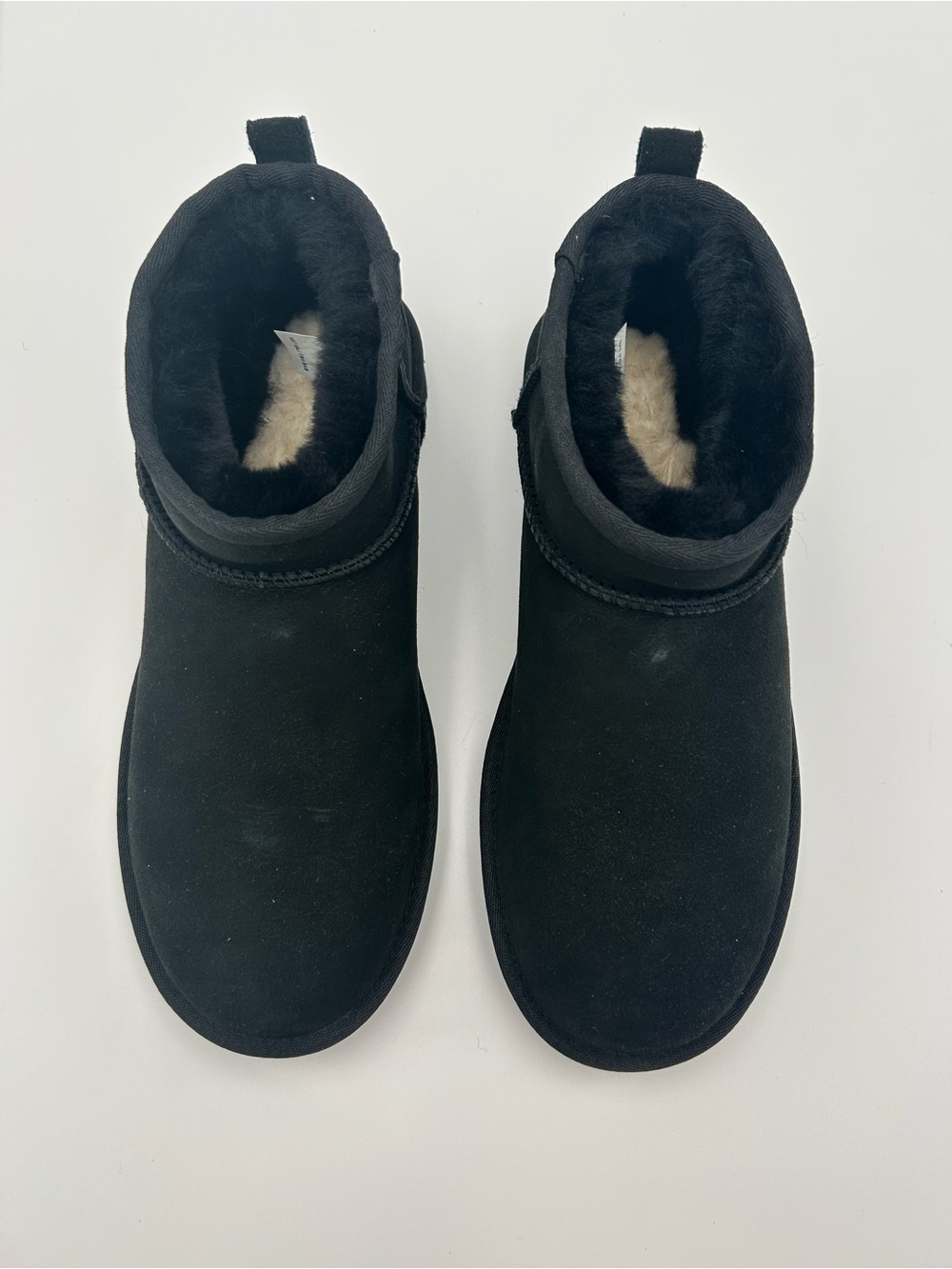 UGG Black Suede Fleece-Lined Ankle Boots